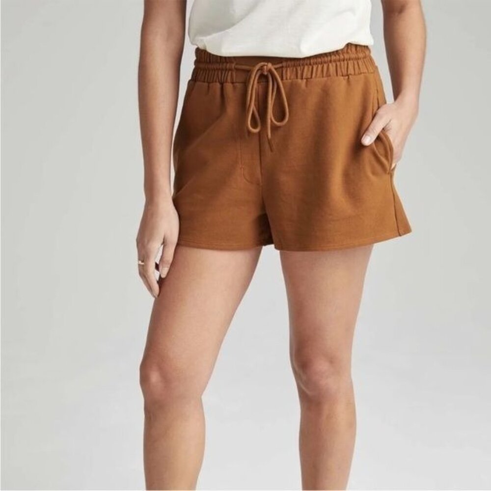Richer Poorer Women’s Stretch Terry Sweatshorts in Woodgrain Size Medium Revolve